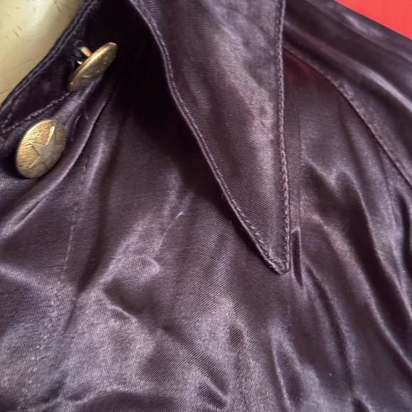 Laurel black embroidered silk button down blouse IT40 - Picture 8 of 16